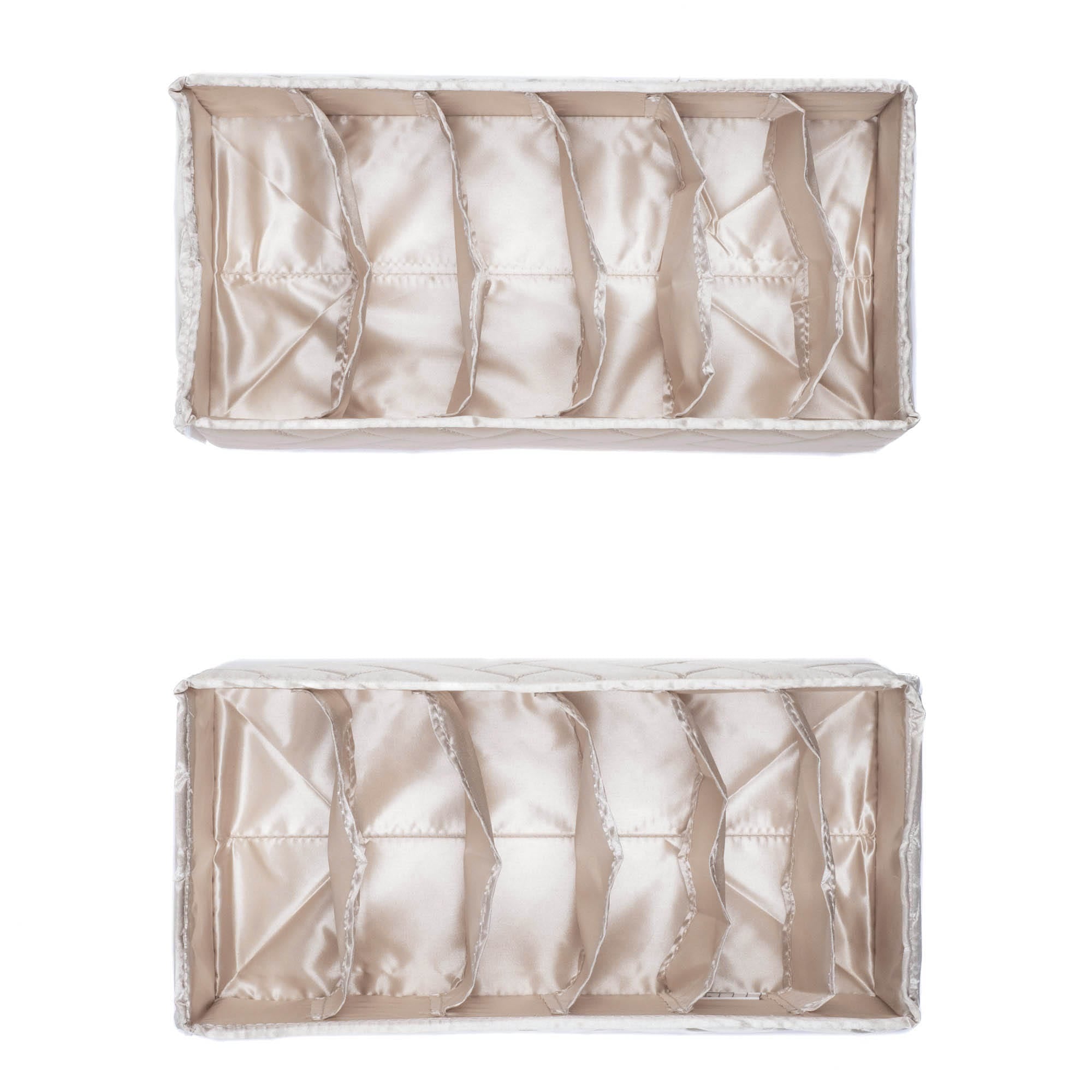 Dolly 2pc 6 Pocket Drawer Organizer - METALLIC CHAMPAGNE - Dolly2pk_ChampagneMetallic_05